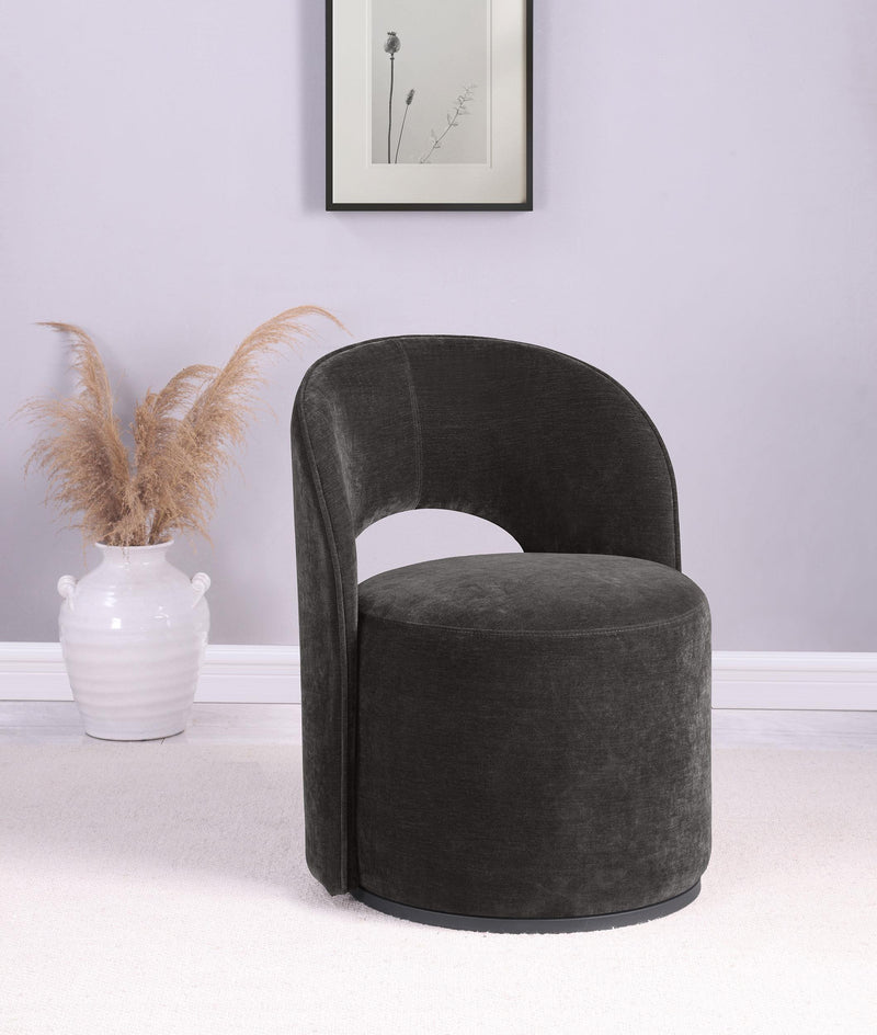 Harjo Velvet Upholstered Swivel Accent Chair