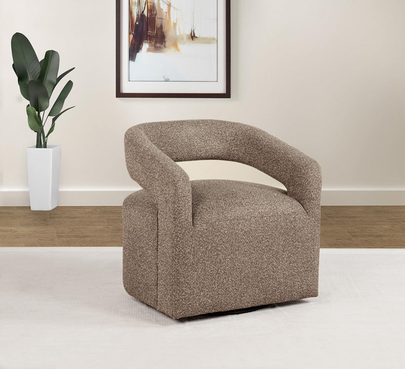 Westhill Boucle Upholstered Swivel Accent Chair