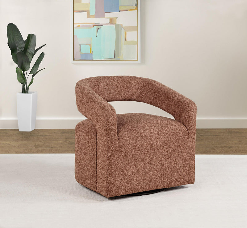 Westhill Boucle Upholstered Swivel Accent Chair
