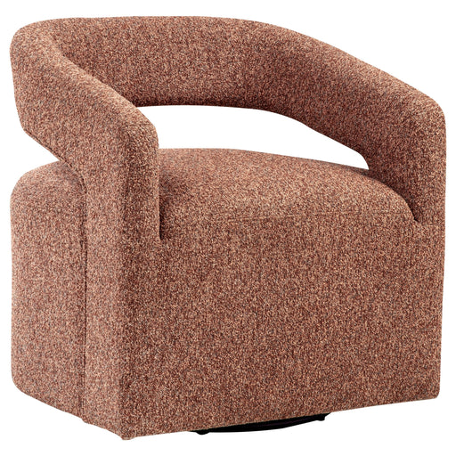 Westhill Boucle Upholstered Swivel Accent Chair Berry - alternate view