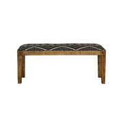 Lamont Fabric Upholstered Accent Bench Black and Natural - detail 3