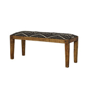 Lamont Fabric Upholstered Accent Bench Black and Natural - detail 4