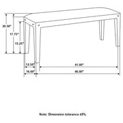 Lamont Fabric Upholstered Accent Bench Black and Natural - detail 6