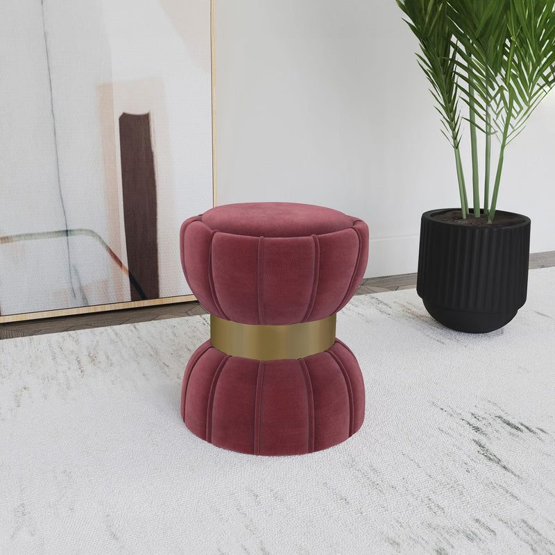Sora Round Upholstered Ottoman