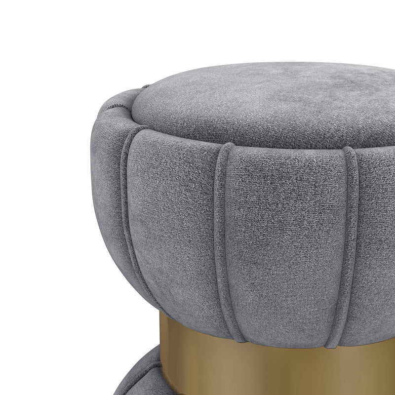 Sora Round Upholstered Ottoman