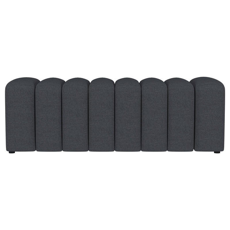 Summer Fabric Upholstered Tufted Accent Bench Charcoal - detail 3