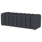 Summer Fabric Upholstered Tufted Accent Bench Charcoal - detail 4