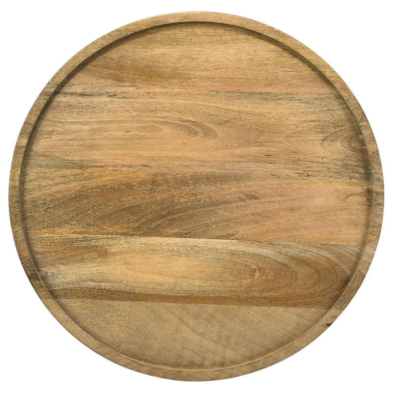 Ixia Round Solid Mango Wood Accent Side Table
