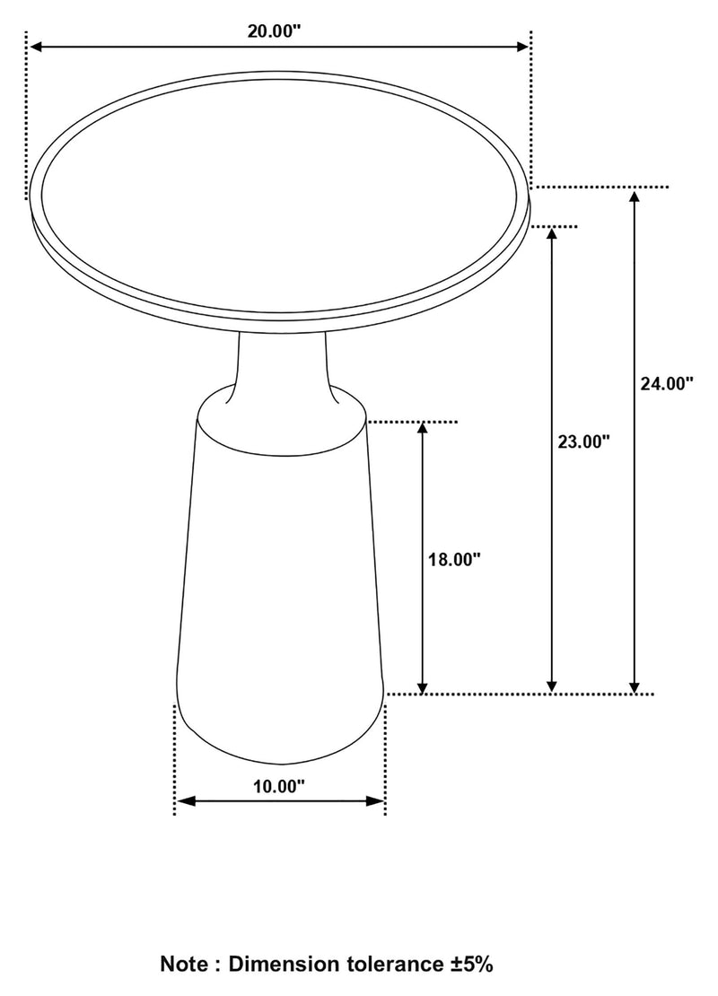 Ixia Round Solid Mango Wood Accent Side Table