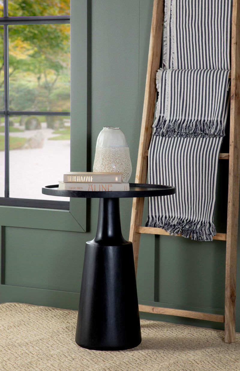 Ixia Round Solid Mango Wood Accent Side Table