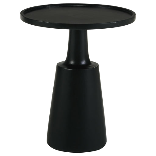 Ixia Round Solid Mango Wood Accent Side Table Black Stain - alternate view