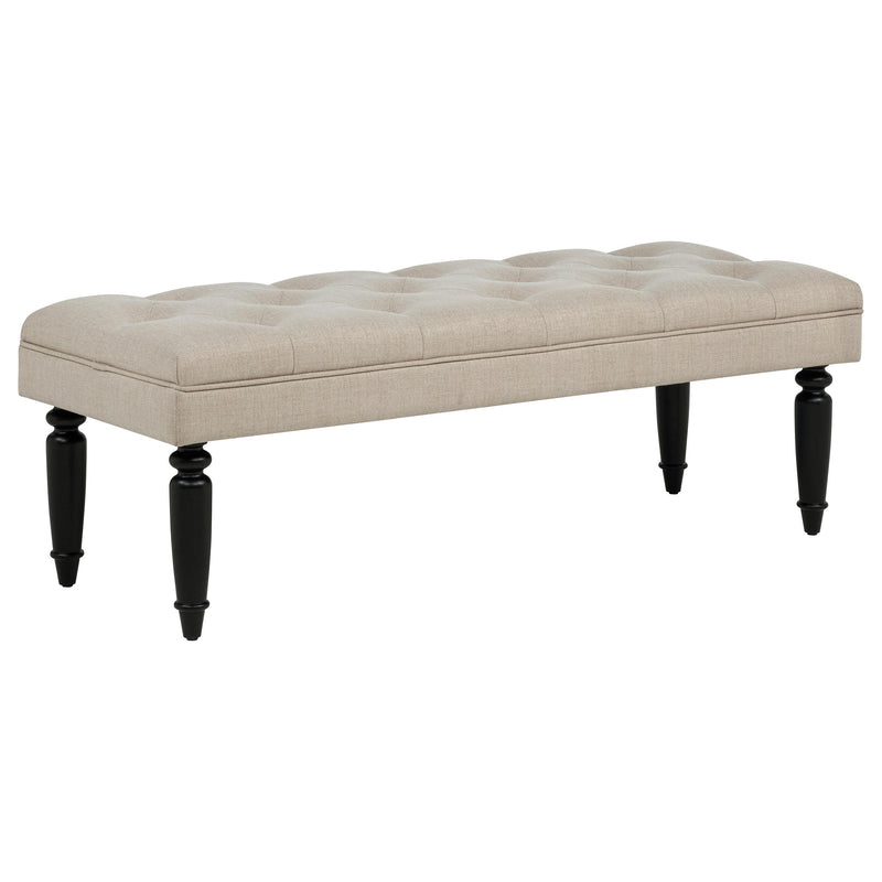 Marsha 52-inch Upholstered Entryway Accent Bench Latte - alternate view