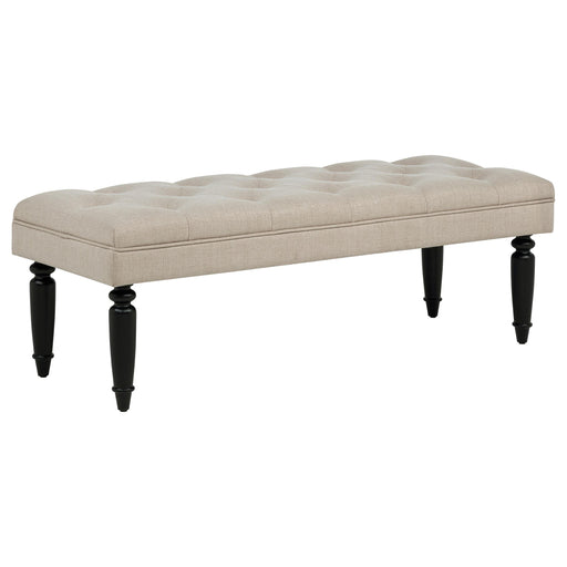 Marsha 52-inch Upholstered Entryway Accent Bench Latte - alternate view