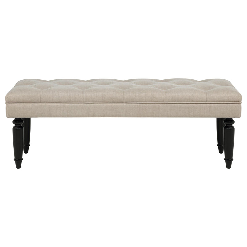 Marsha 52-inch Upholstered Entryway Accent Bench Latte - detail 3