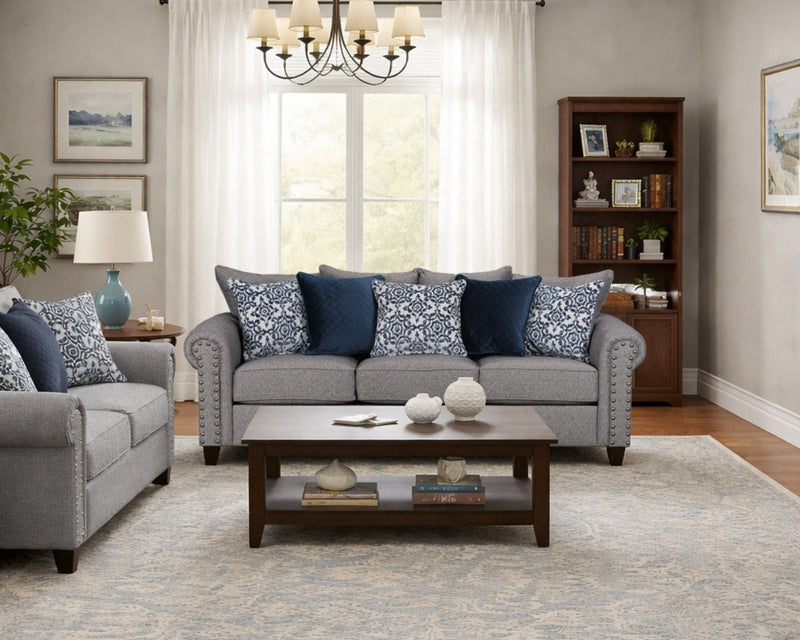 Emma Sofa & Loveseat - Slate
