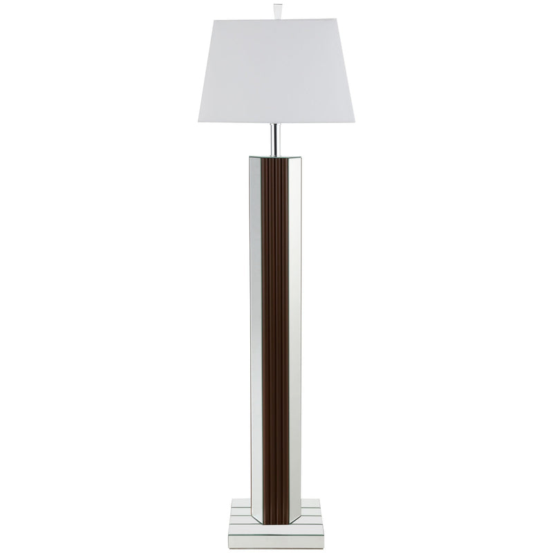 Elena 67-inch Square Tapered Mirrored Floor Lamp Brown - detail 4
