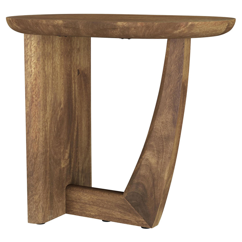 Fletcher Oval Solid Mango Wood Accent Side Table