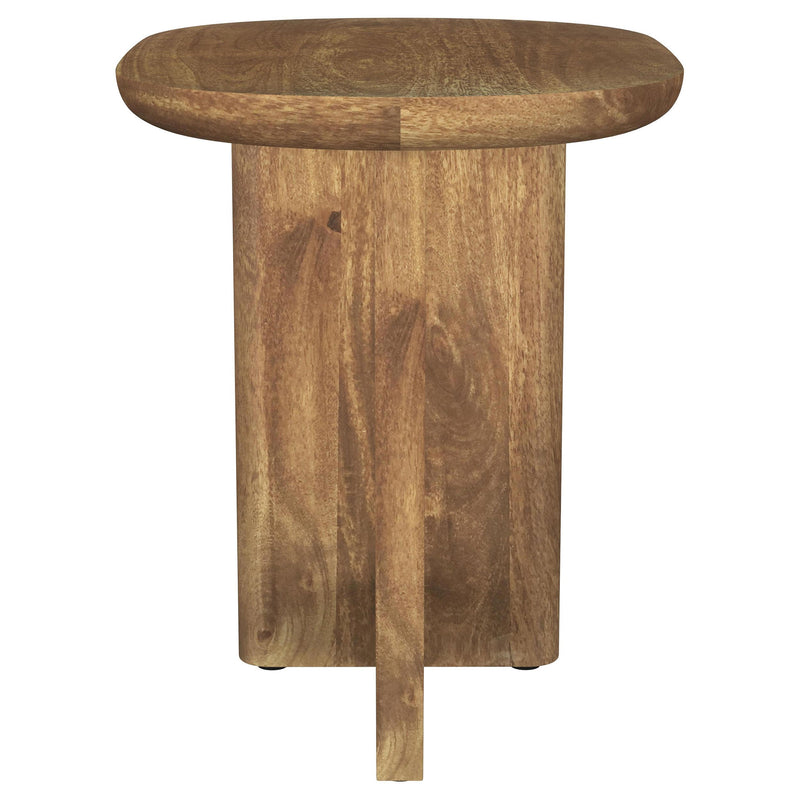 Fletcher Oval Solid Mango Wood Accent Side Table