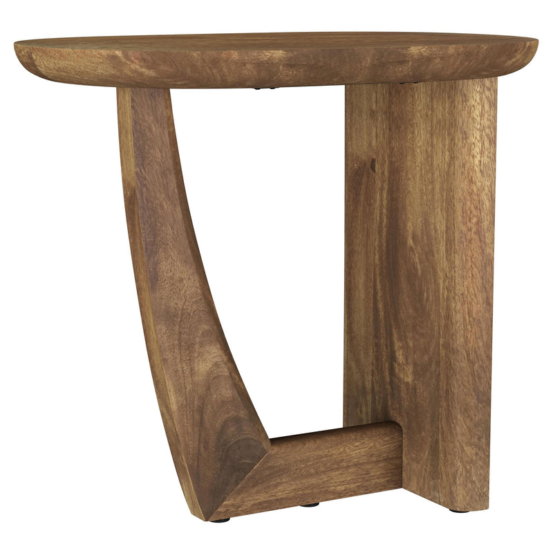 Fletcher Oval Solid Mango Wood Accent Side Table