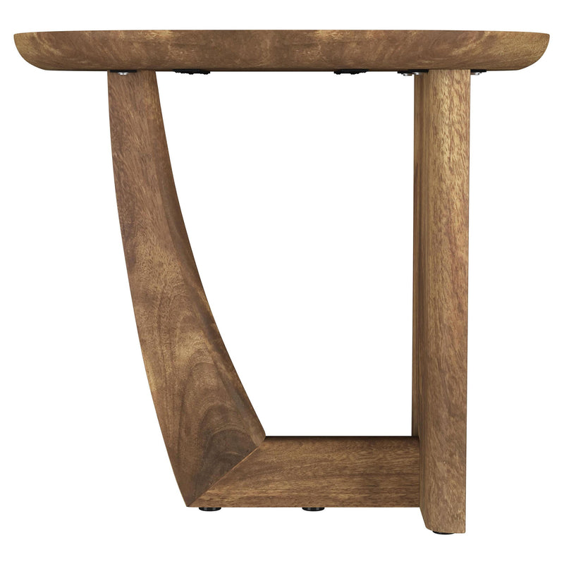 Fletcher Oval Solid Mango Wood Accent Side Table