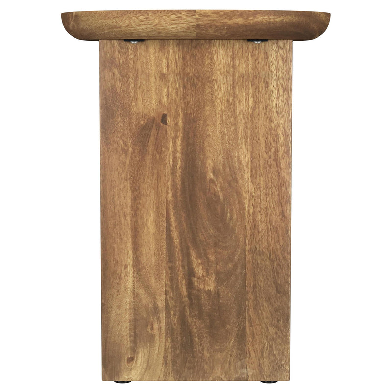 Fletcher Oval Solid Mango Wood Accent Side Table