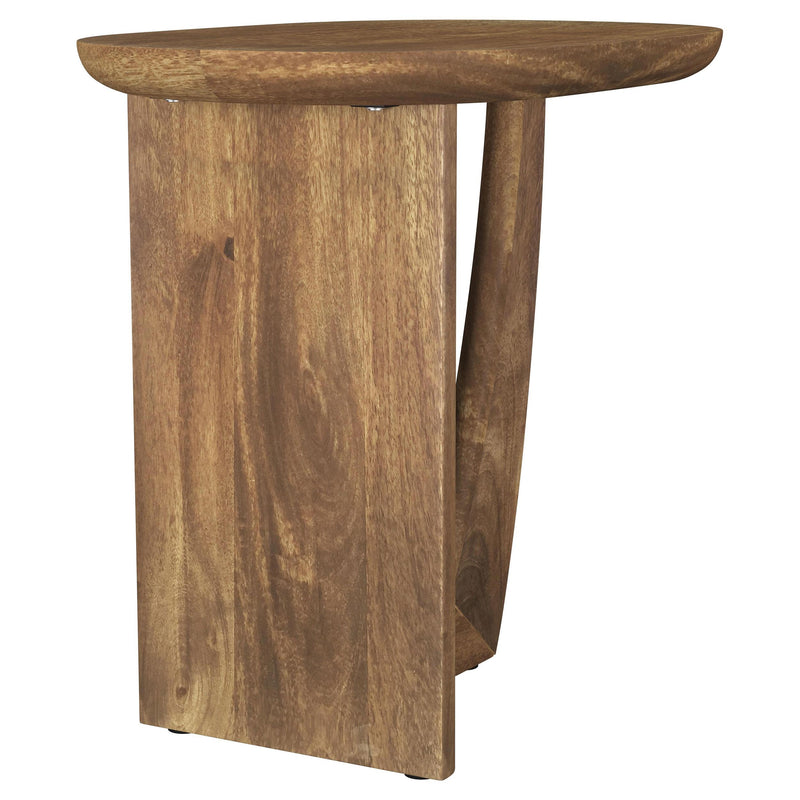 Fletcher Oval Solid Mango Wood Accent Side Table