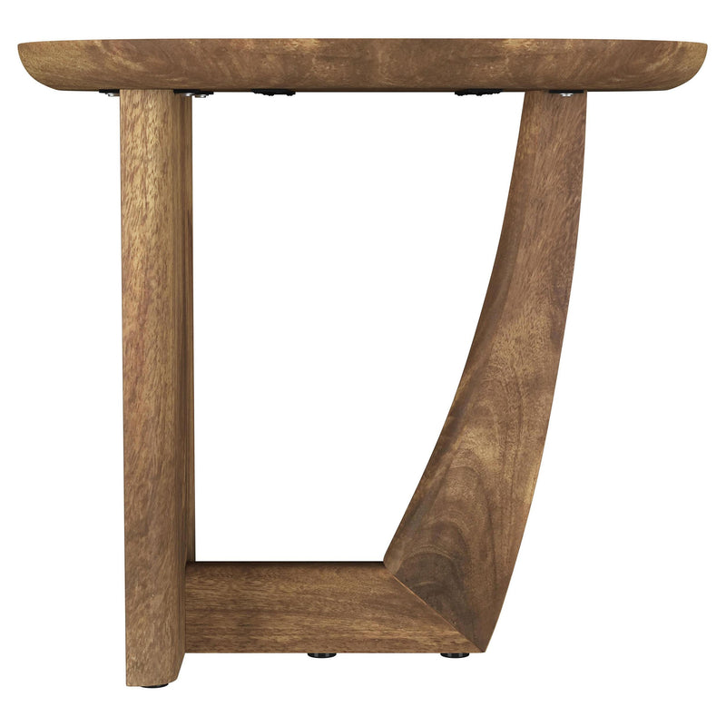 Fletcher Oval Solid Mango Wood Accent Side Table