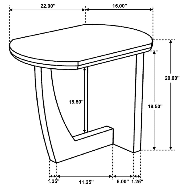 Fletcher Oval Solid Mango Wood Accent Side Table