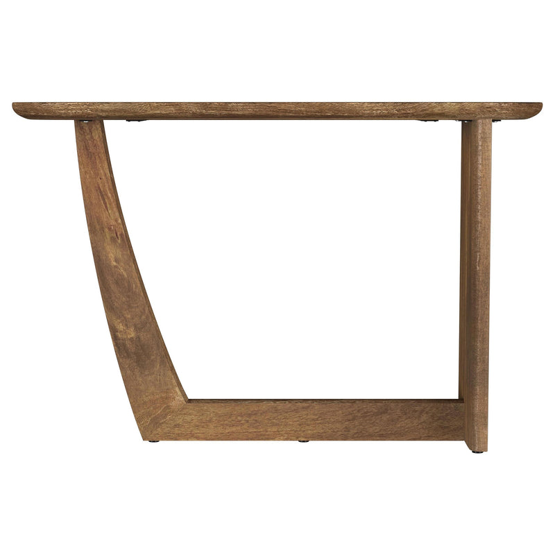 Fletcher Oval Solid Mango Wood Entryway Console Table