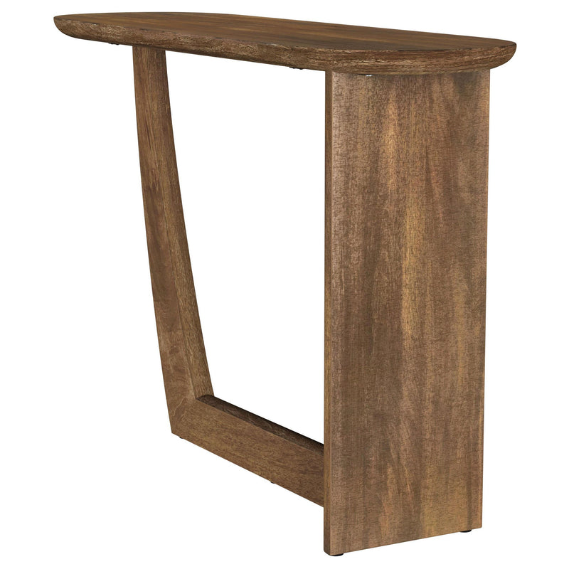 Fletcher Oval Solid Mango Wood Entryway Console Table