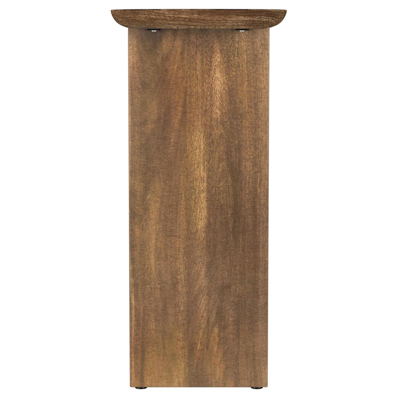 Fletcher Oval Solid Mango Wood Entryway Console Table