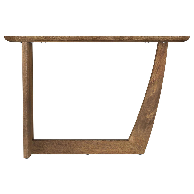 Fletcher Oval Solid Mango Wood Entryway Console Table