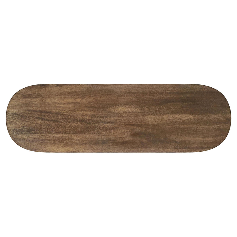 Fletcher Oval Solid Mango Wood Entryway Console Table