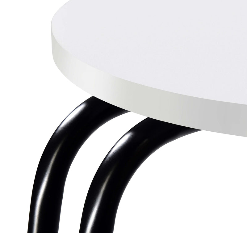 Hilly 3-tier Round Accent Side Table White and