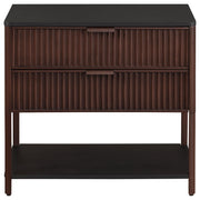 Zimmerlee 2-drawer Side Table with Shelf Rust Brown - detail 3