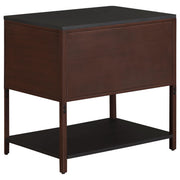 Zimmerlee 2-drawer Side Table with Shelf Rust Brown - detail 6
