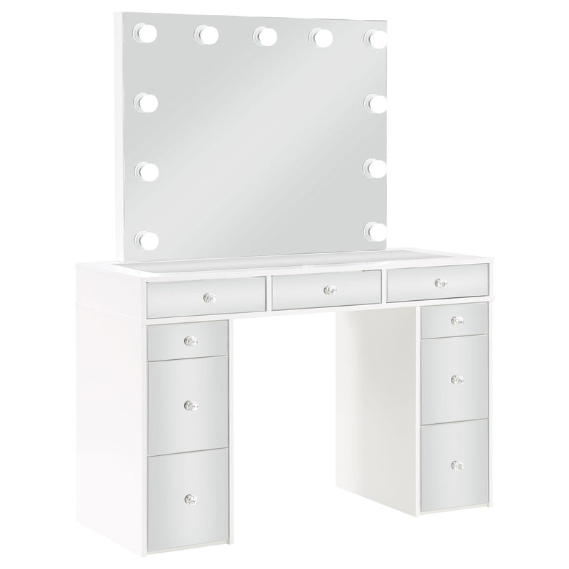 Regina Makeup Vanity Table Set with Lighting White - detail 3