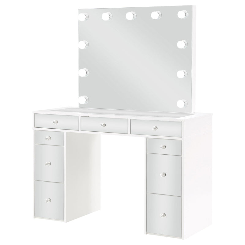Regina Makeup Vanity Table Set with Lighting White - detail 5