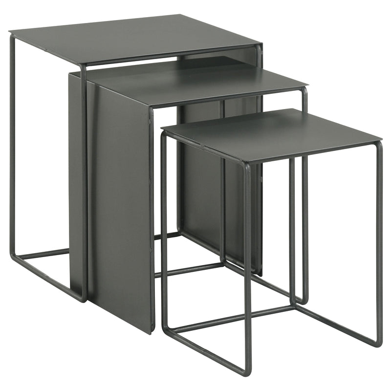 Imez 3-piece Rectangular Metal Nesting Table Set