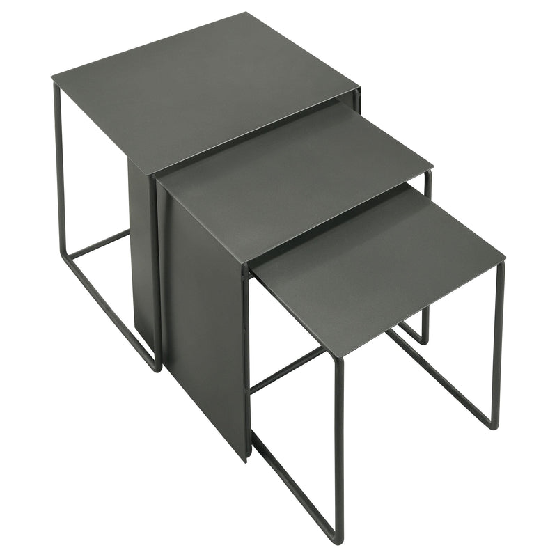 Imez 3-piece Rectangular Metal Nesting Table Set