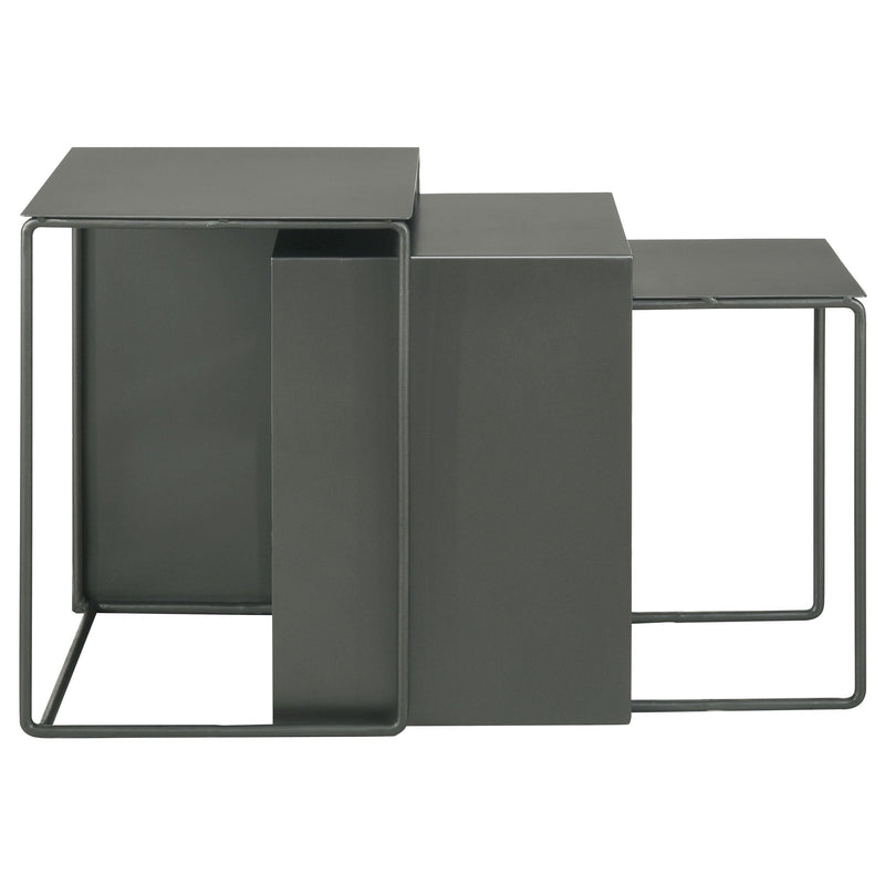 Imez 3-piece Rectangular Metal Nesting Table Set
