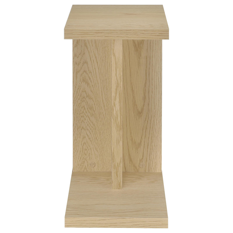 Clower Engineered Wood C-Shaped Sofa Side Table Light Oak - detail 3