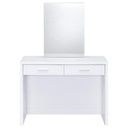 Bunbury Makeup Vanity Table Set Storage Mirror and Stool White - detail 6