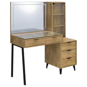 Souza 5-Drawer Makeup Vanity Table With LED Mirror Mango - detail 3