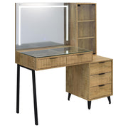 Souza 5-Drawer Makeup Vanity Table With LED Mirror Mango - detail 4