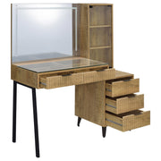 Souza 5-Drawer Makeup Vanity Table With LED Mirror Mango - detail 5
