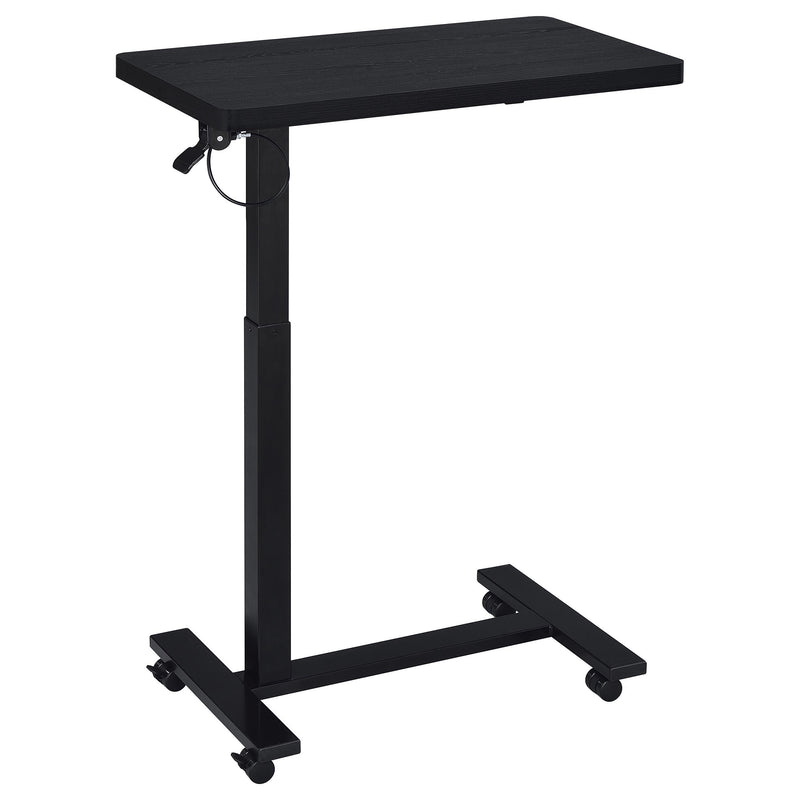 Westpark Pneumatic Adjustable C-Shape Side Table with Casters Black - detail 4