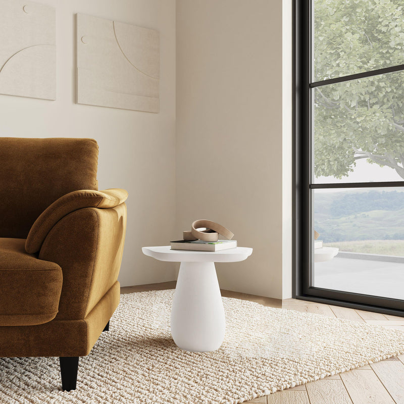Perth 17-inch Side Table with Cloud-Shaped Top