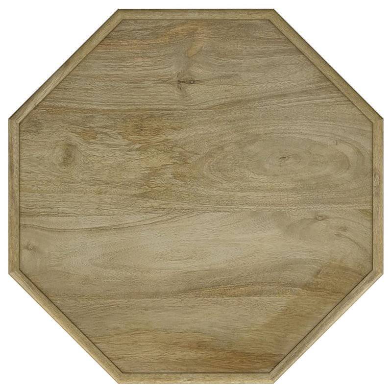 Torres Octagonal Solid Mango Wood Side Table Natural