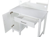 Elijah Vanity Set with Lighting & Stool White and Dark Grey - detail 5